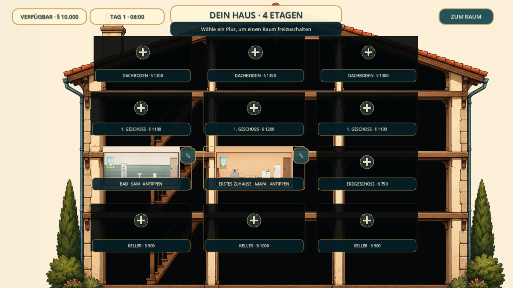 Ein Haus voller Möglichkeiten · Entwicklungsaufnahme